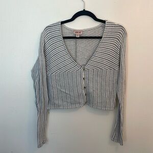 Willow root cropped long sleeve shirt
